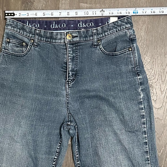 D & Co Womens Denim Jeans 10 Stretch Bootcut Light Wash - Picture 6 of 8